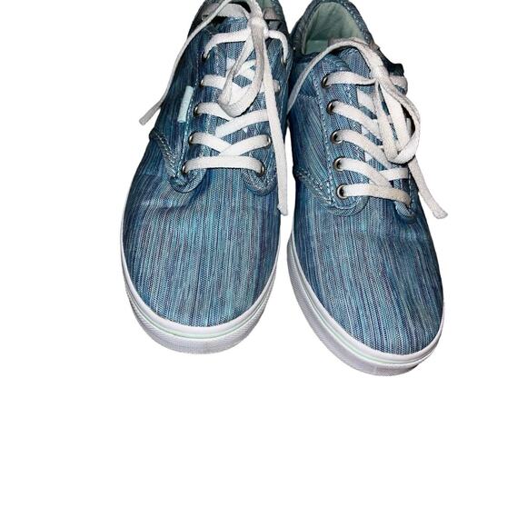 VANS Authentic Canvas Flat Sneakers Womens 6 US Shiny Light Blue/Light Green - Picture 3 of 9